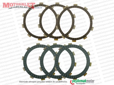 CF Moto 250SR - 450SR Debriyaj Balatası Set (3KALIN-3 İNCE-10 TIRNAK) - ORİJİNAL